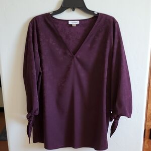 Calvin Klein Women's Deep Purple Blouse